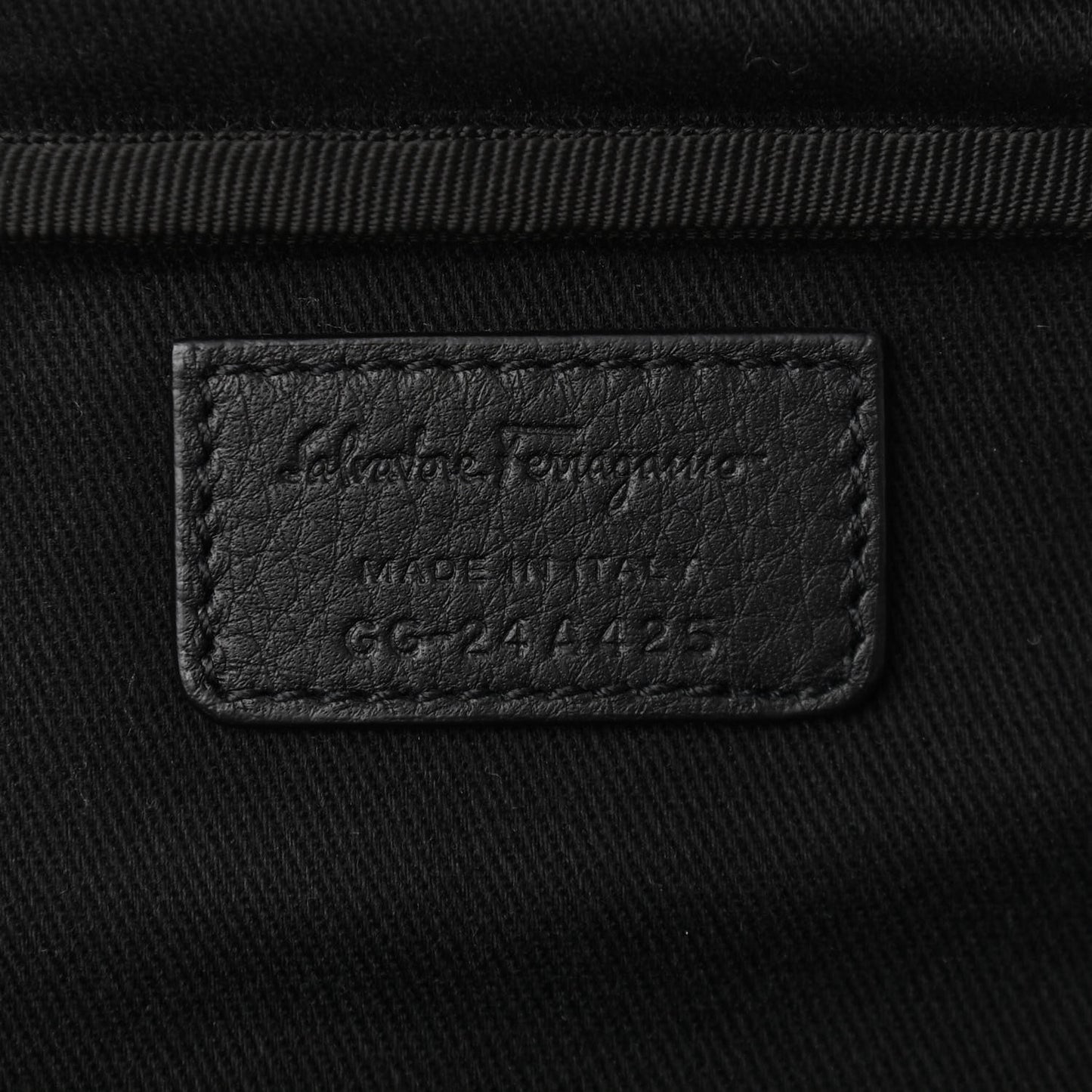 Hammered Calfskin Gancini Waist Bag Black