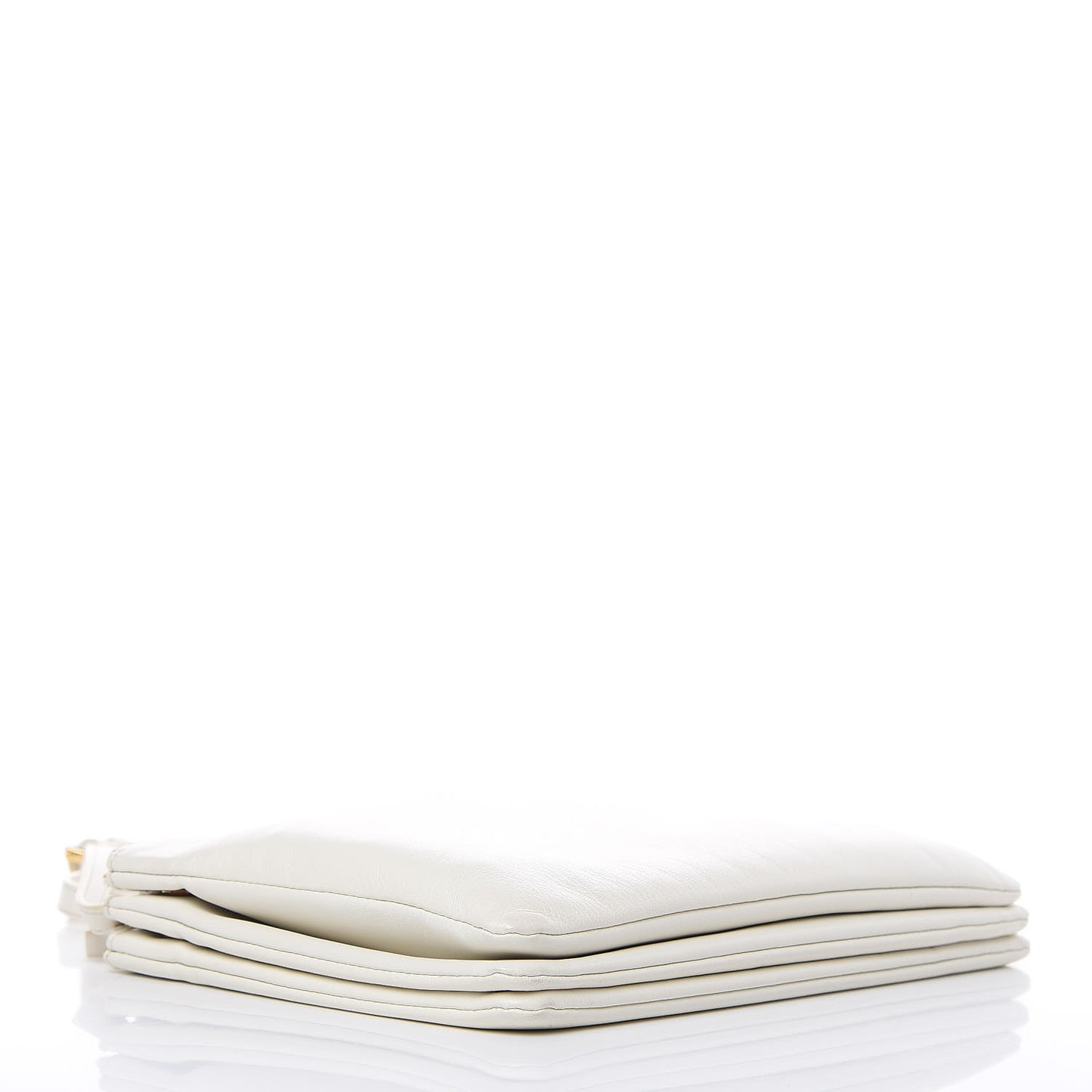Goatskin Large Trio Crossbody Bag White