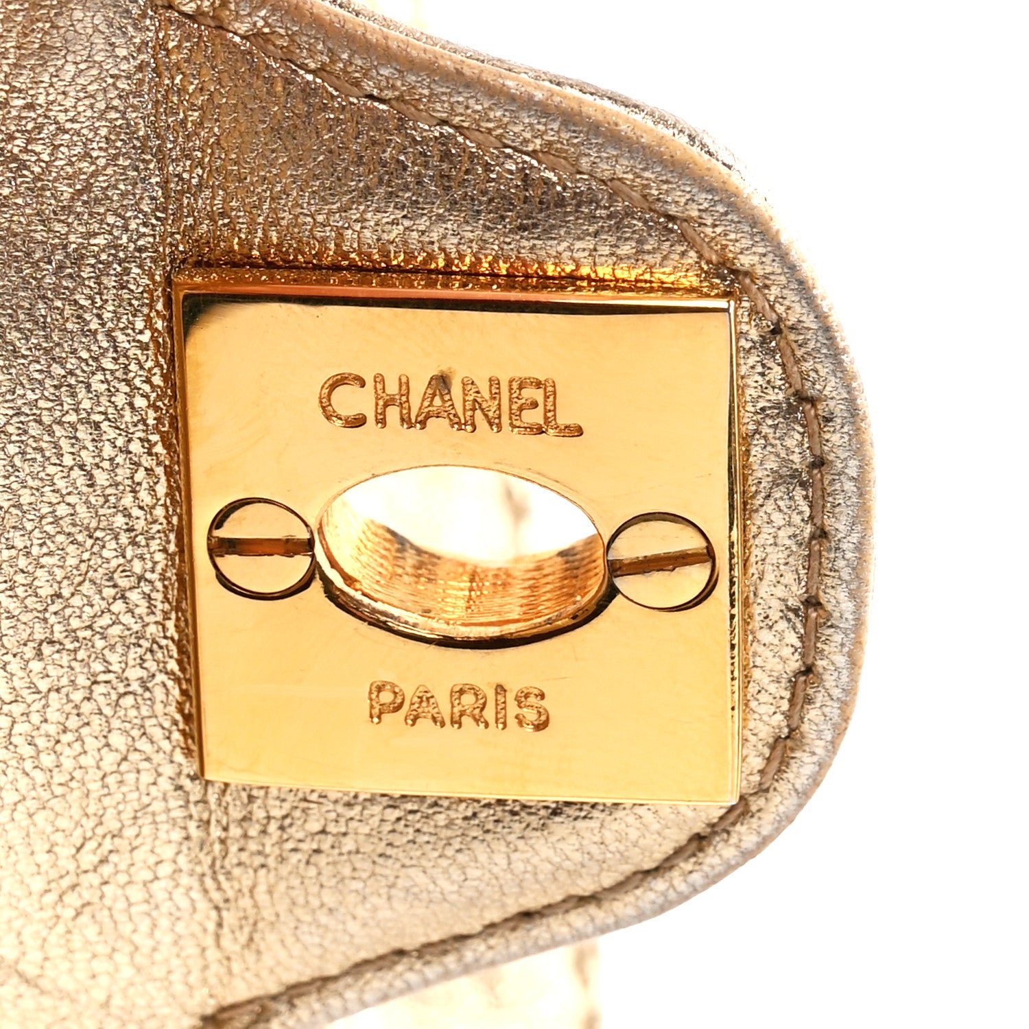 Chanel Metallic Lambskin Quilted Shoulder Bag Gold 8 of 13