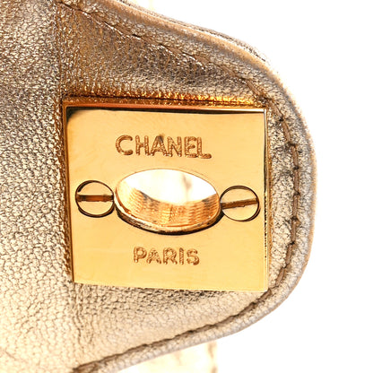 Chanel Metallic Lambskin Quilted Shoulder Bag Gold 8 of 13