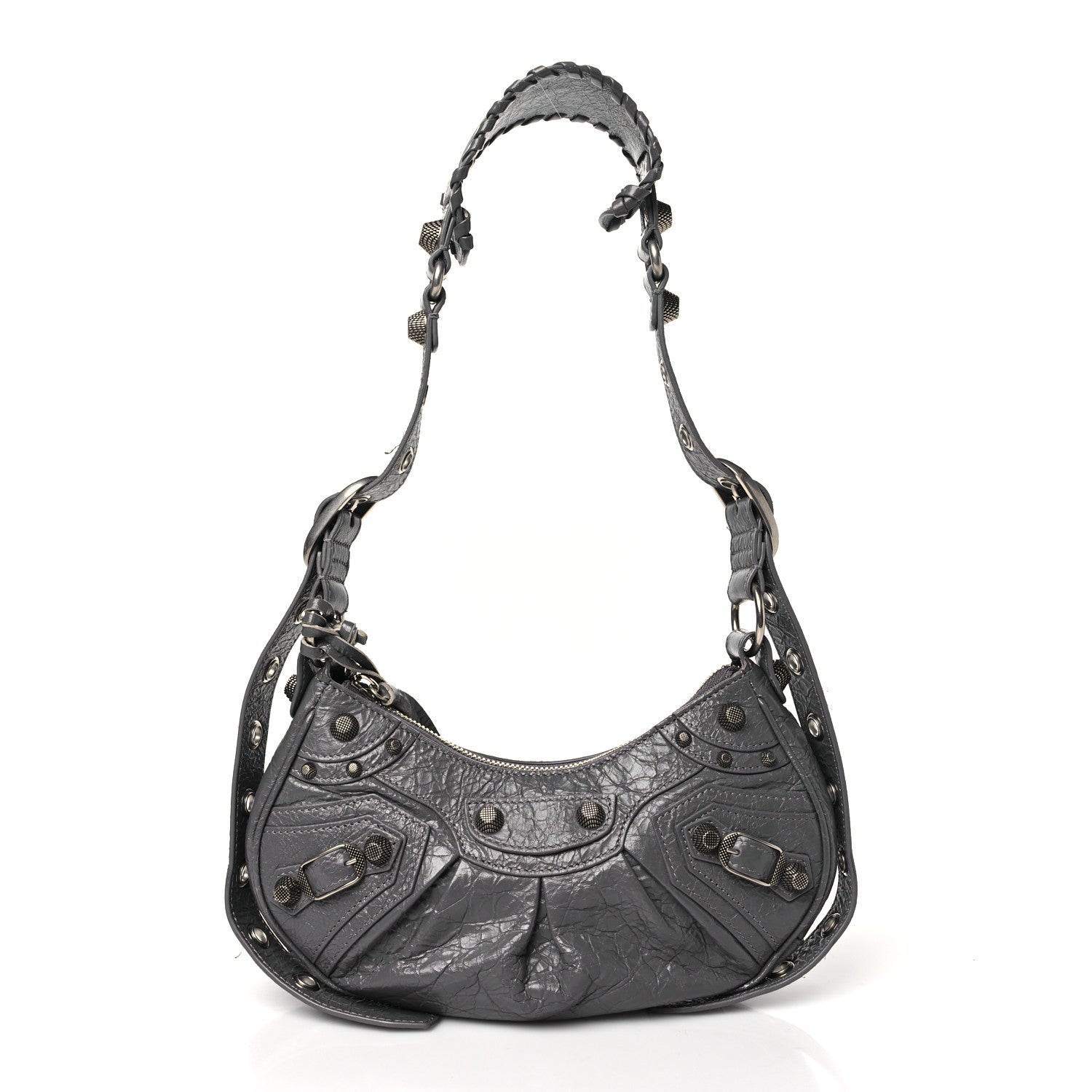 Balenciaga Agneau Arena Le Cagole Shoulder Bag XS Dark Grey 3 of 12