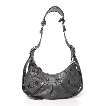 Balenciaga Agneau Arena Le Cagole Shoulder Bag XS Dark Grey 3 of 12