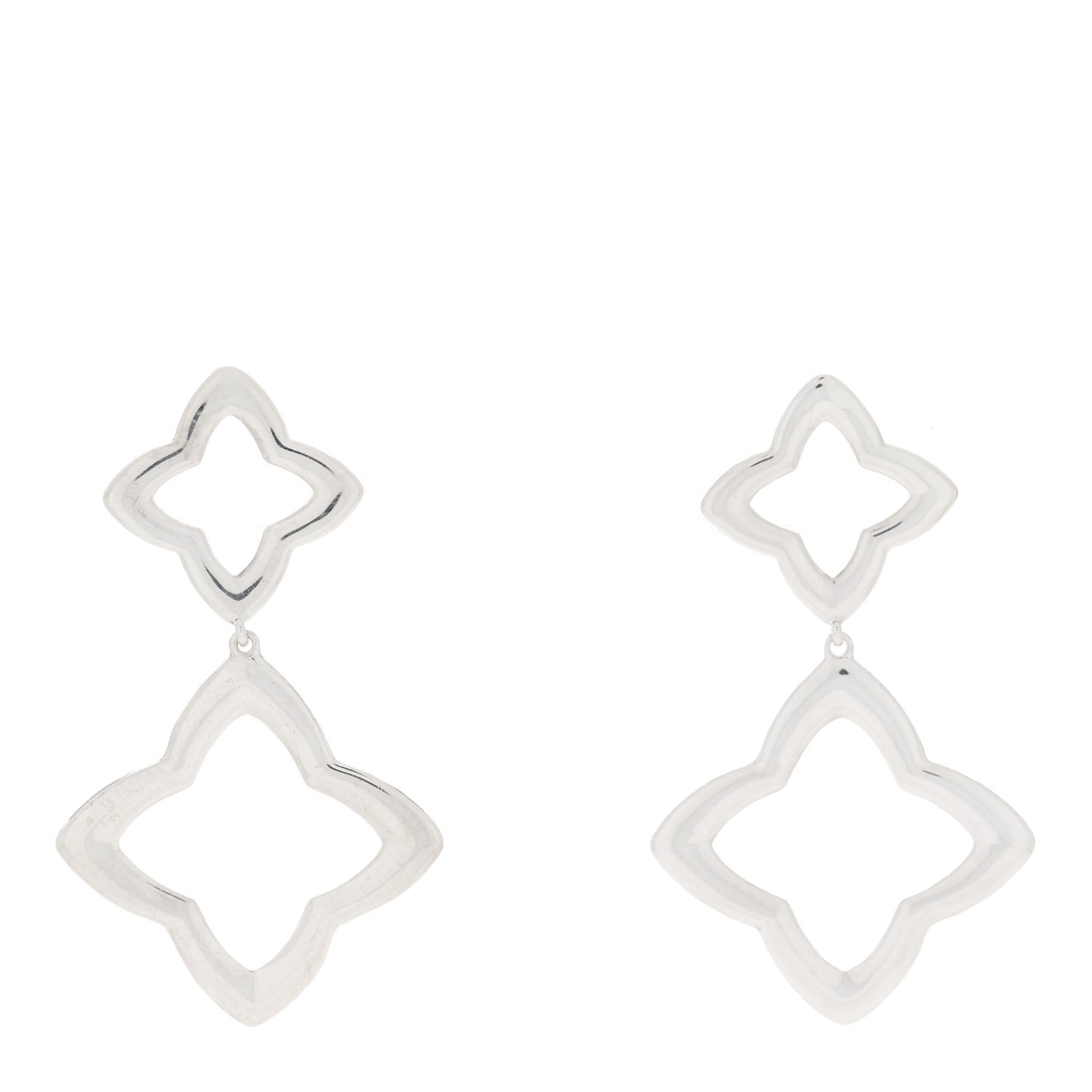 Sterling Silver Quatrefoil Drop Earrings