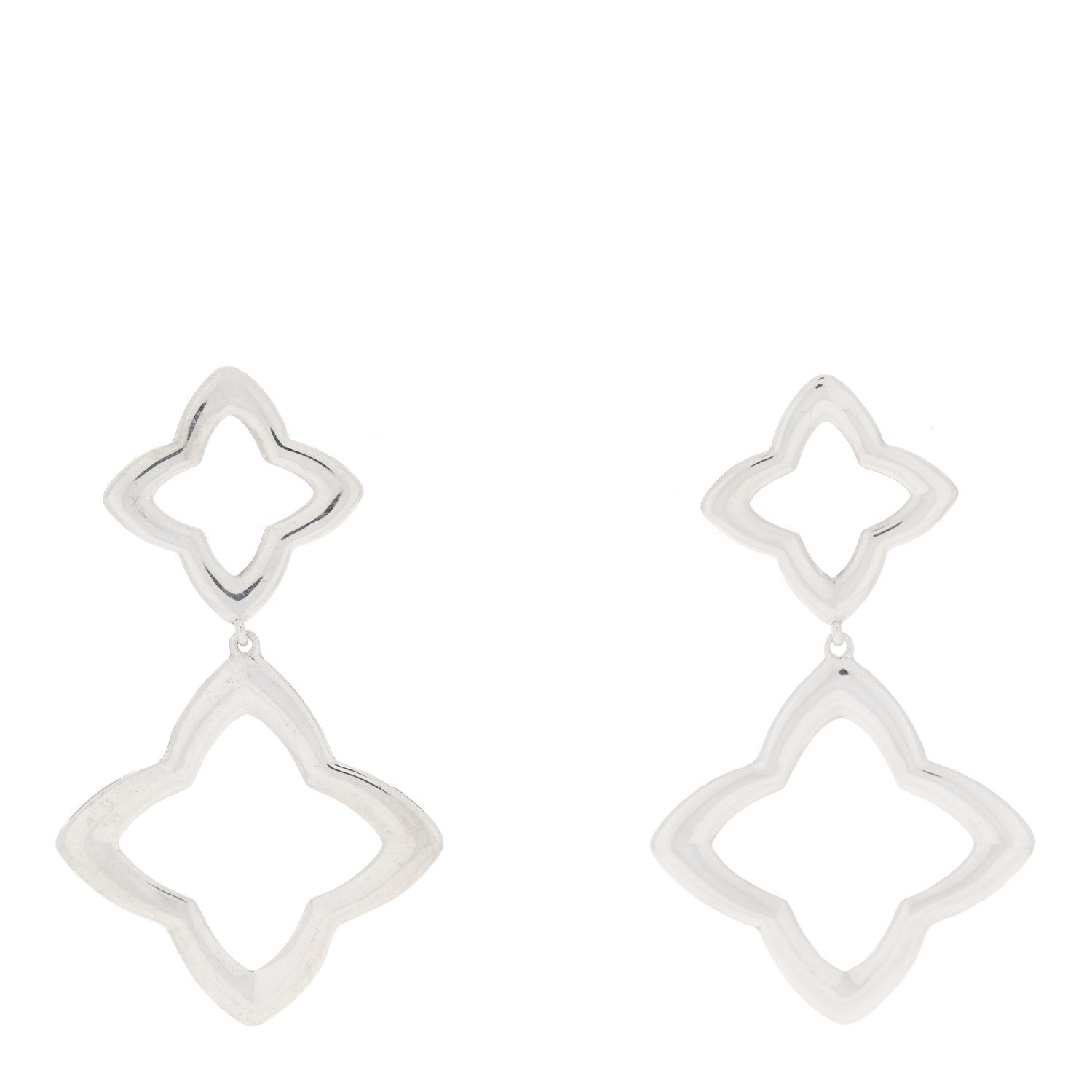 David Yurman Sterling Silver Quatrefoil Drop Earrings 1 of 4