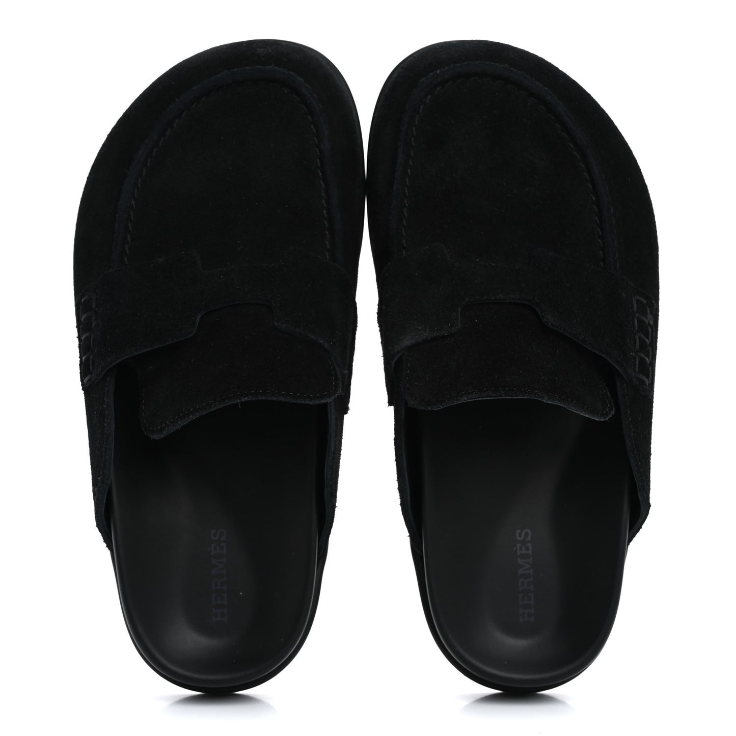 Suede Calfskin Go Mules 35.5 Black