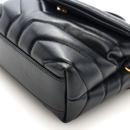 Saint Laurent Calfskin Y Quilted Monogram Toy Loulou Crossbody Bag Black 9 of 9
