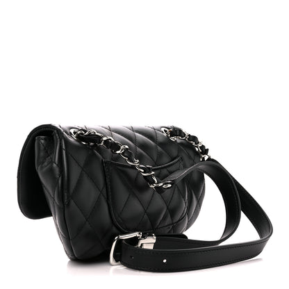 Chanel Calfskin Quilted CC Uniform Flap Belt Bag Black 4 of 12