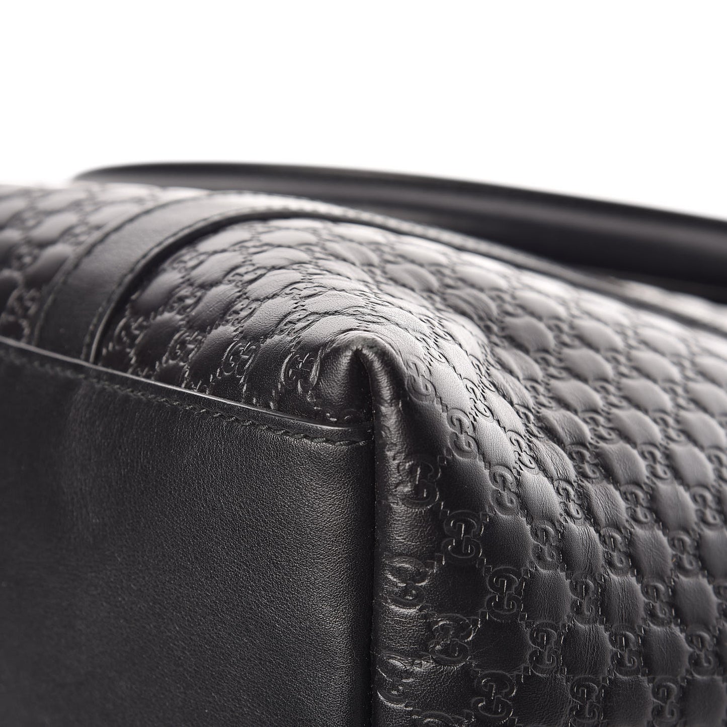 Soft Microguccissima Large Dome Satchel Black