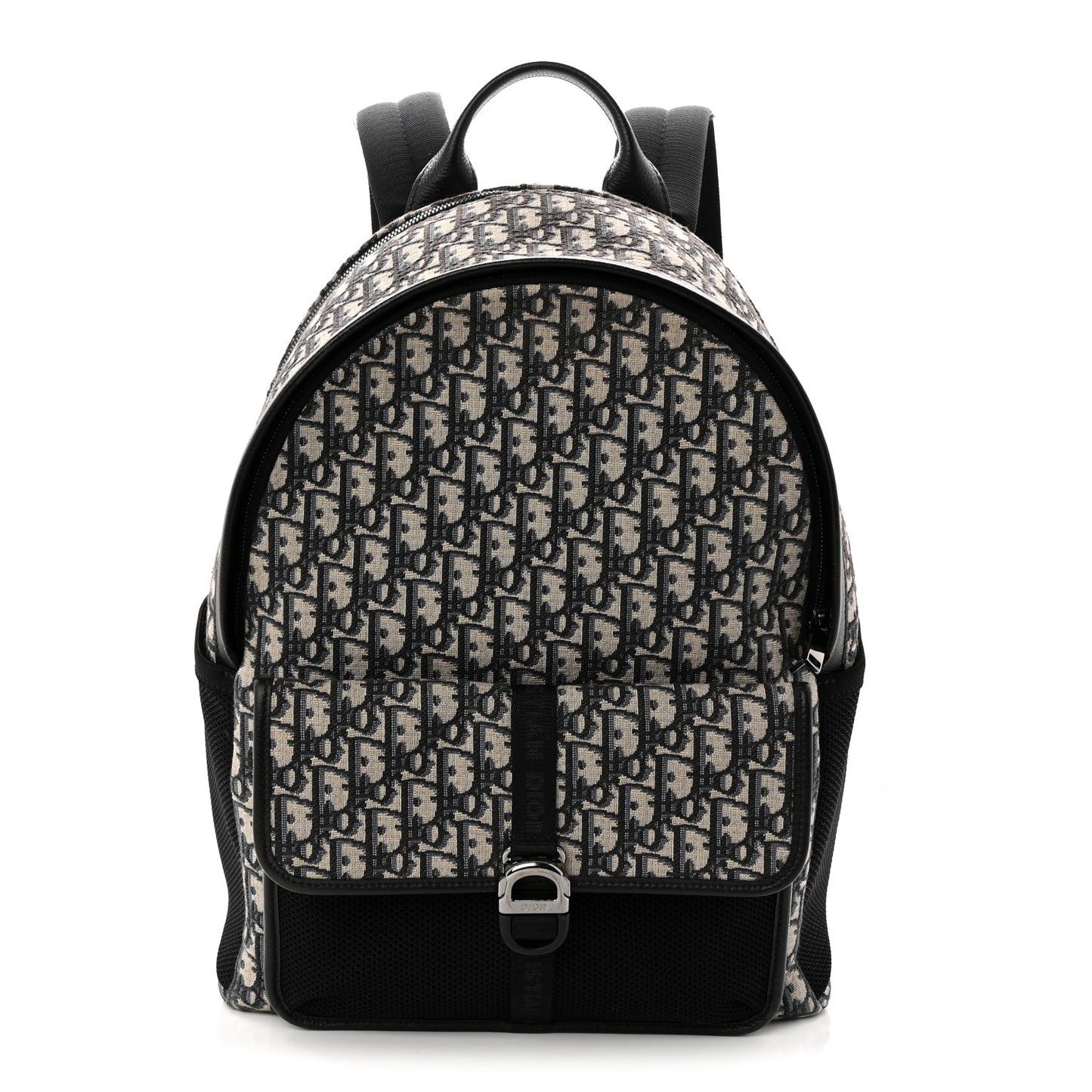 Oblique Calfskin 8 Backpack Beige Black