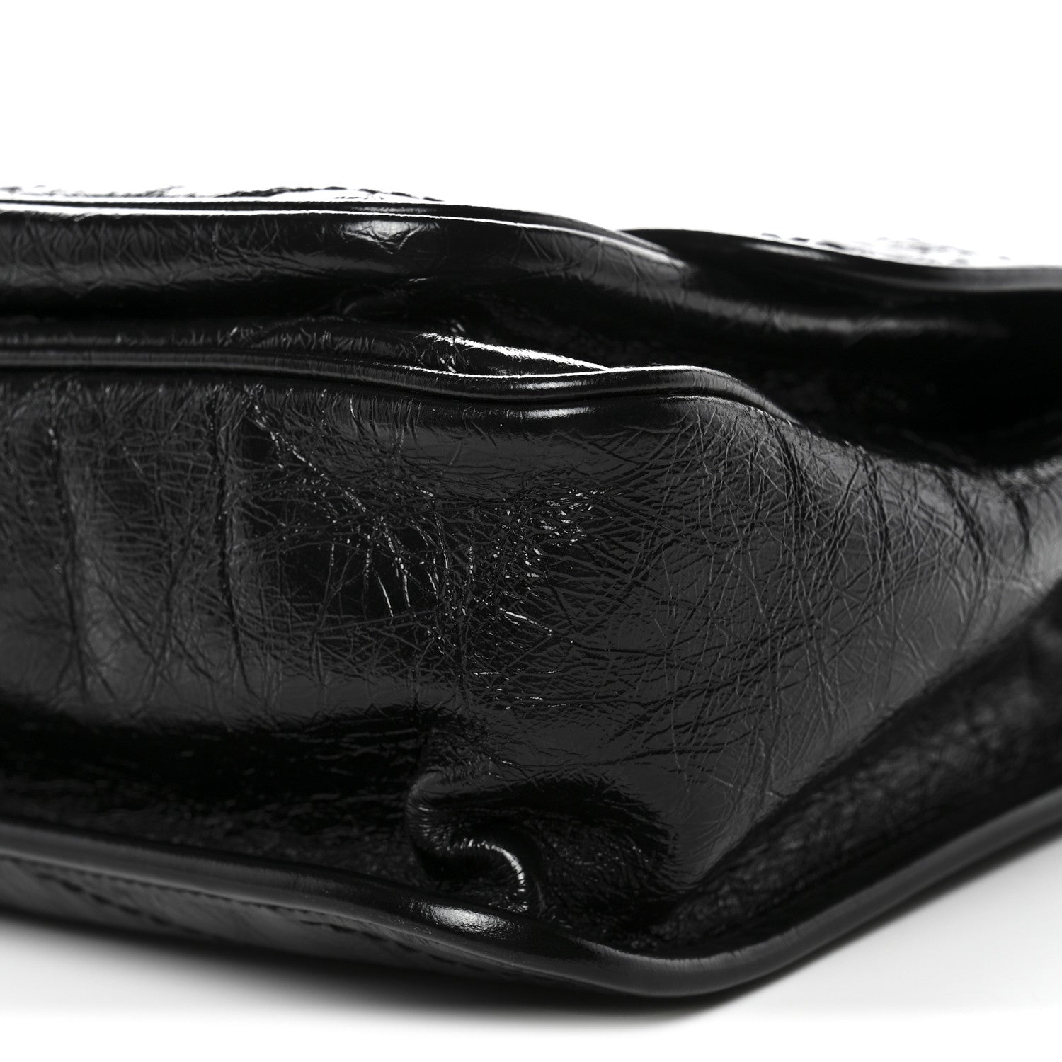 Saint Laurent Crinkled Calfskin Matelasse Monogram Medium Niki Chain Satchel Black 10 of 10