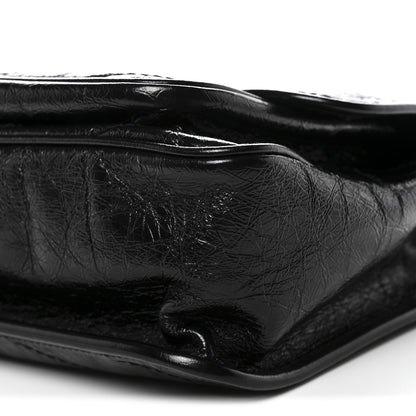 Saint Laurent Crinkled Calfskin Matelasse Monogram Medium Niki Chain Satchel Black 10 of 10