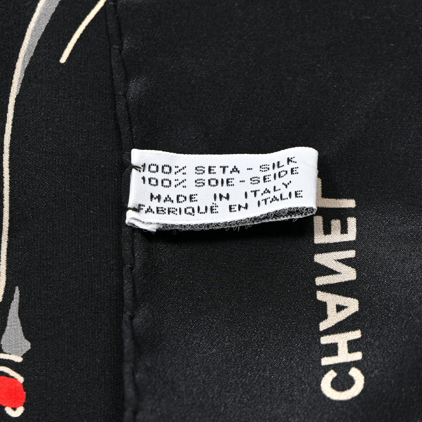 Silk CC Square Scarf Black Multicolor Black Multicolor