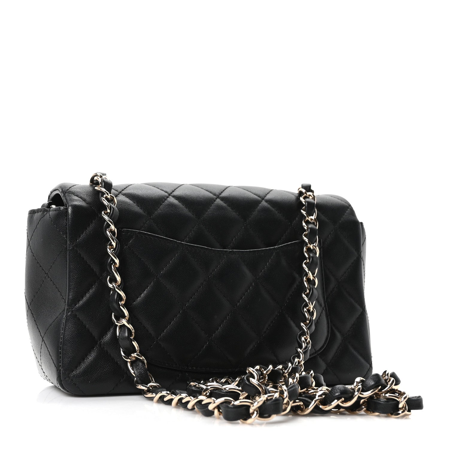 Chanel Lambskin Quilted Mini Rectangular Flap Black 3 of 10