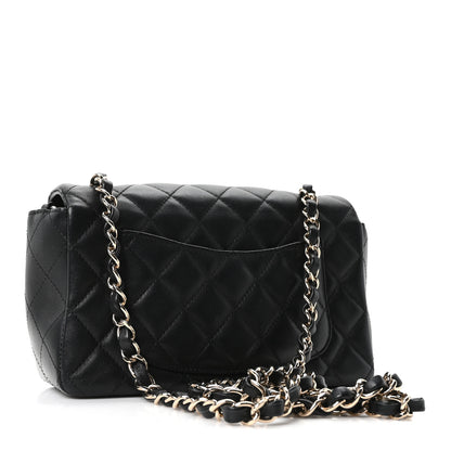 Chanel Lambskin Quilted Mini Rectangular Flap Black 3 of 10