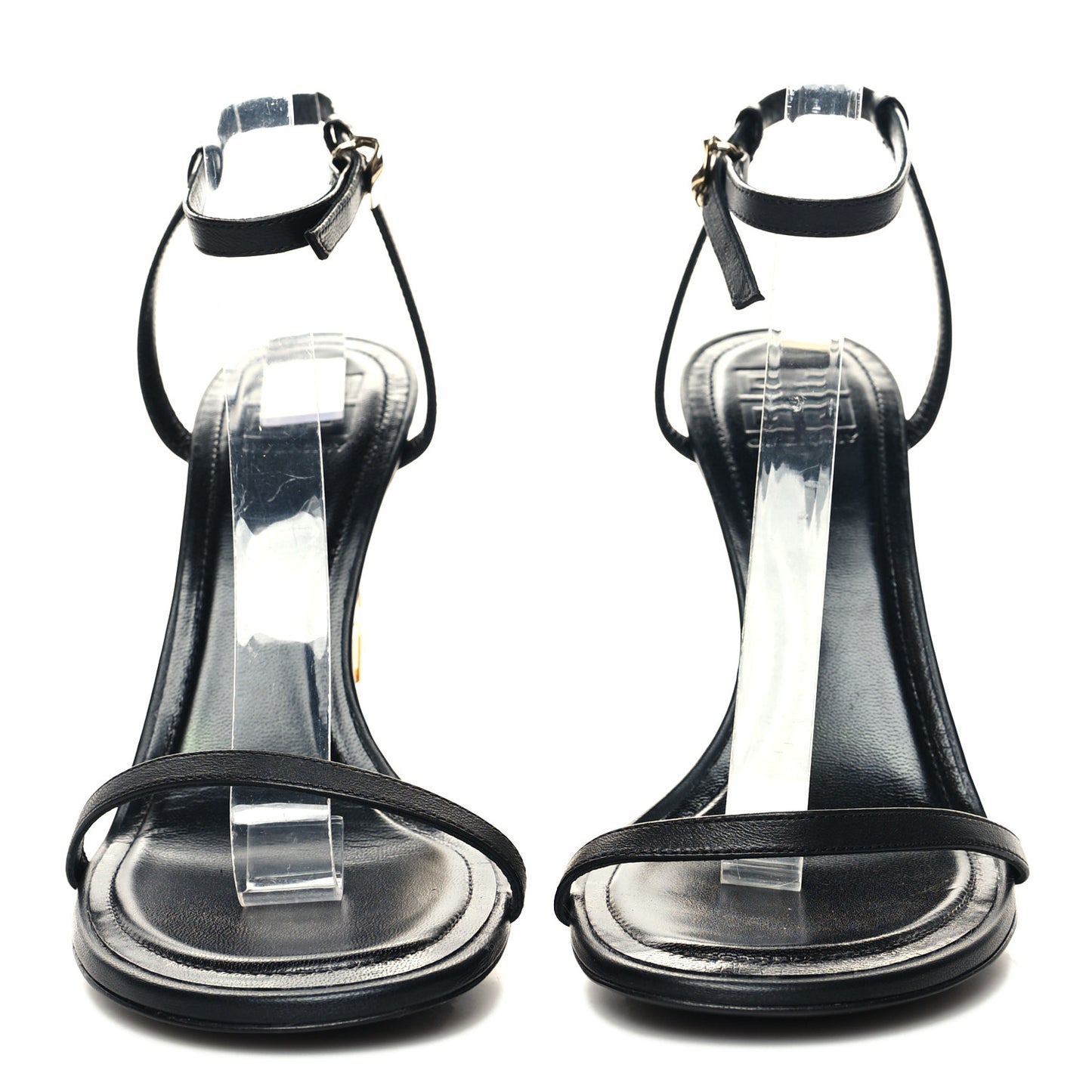 Smooth Nappa G Cube 105mm Sandals 38 Black