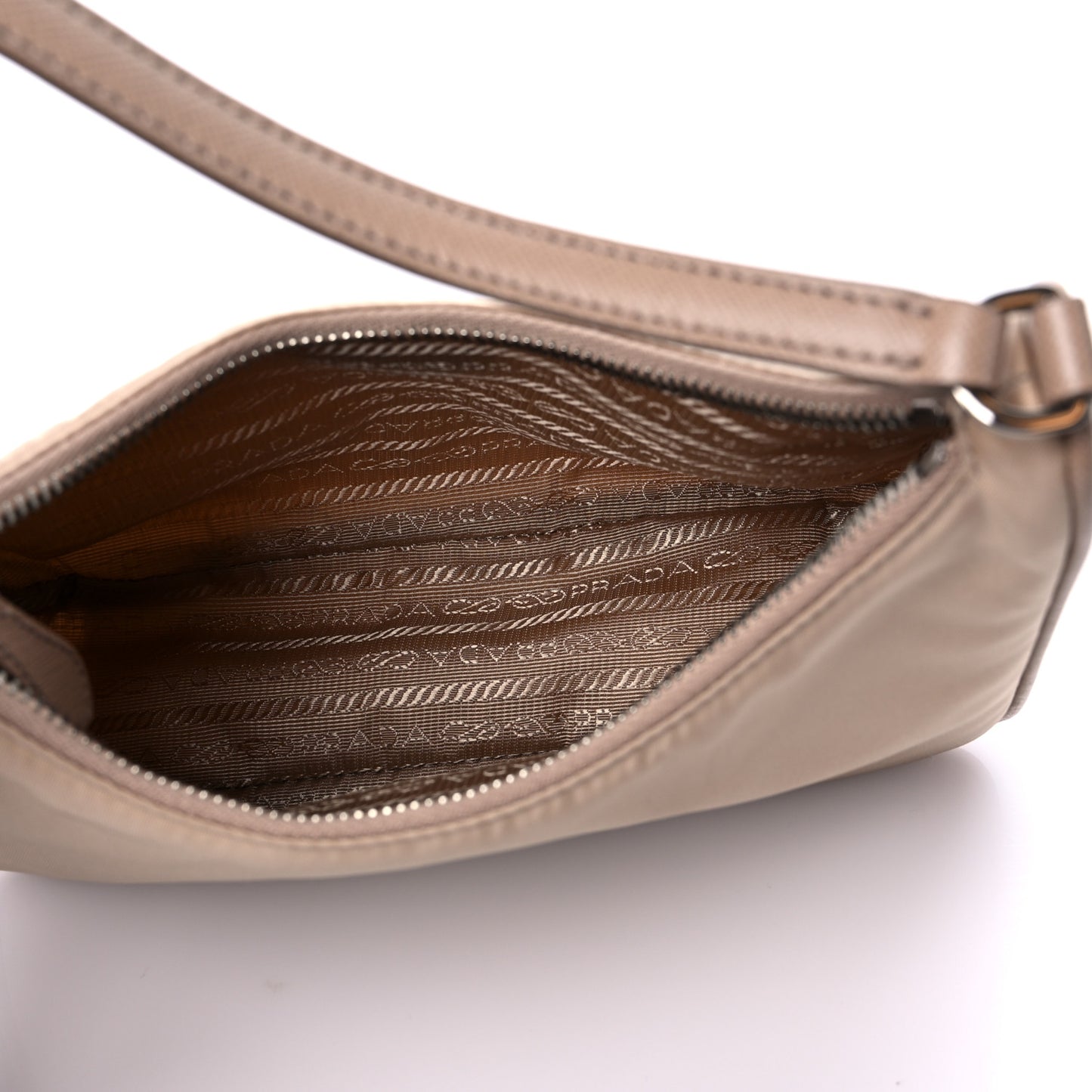Re-Nylon Saffiano Mini Re-Edition 2005 Bag Cammeo