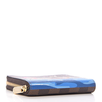 Louis Vuitton Damier Ebene 2019 Christmas Animation Zippy Coin Purse Blue 4 of 8