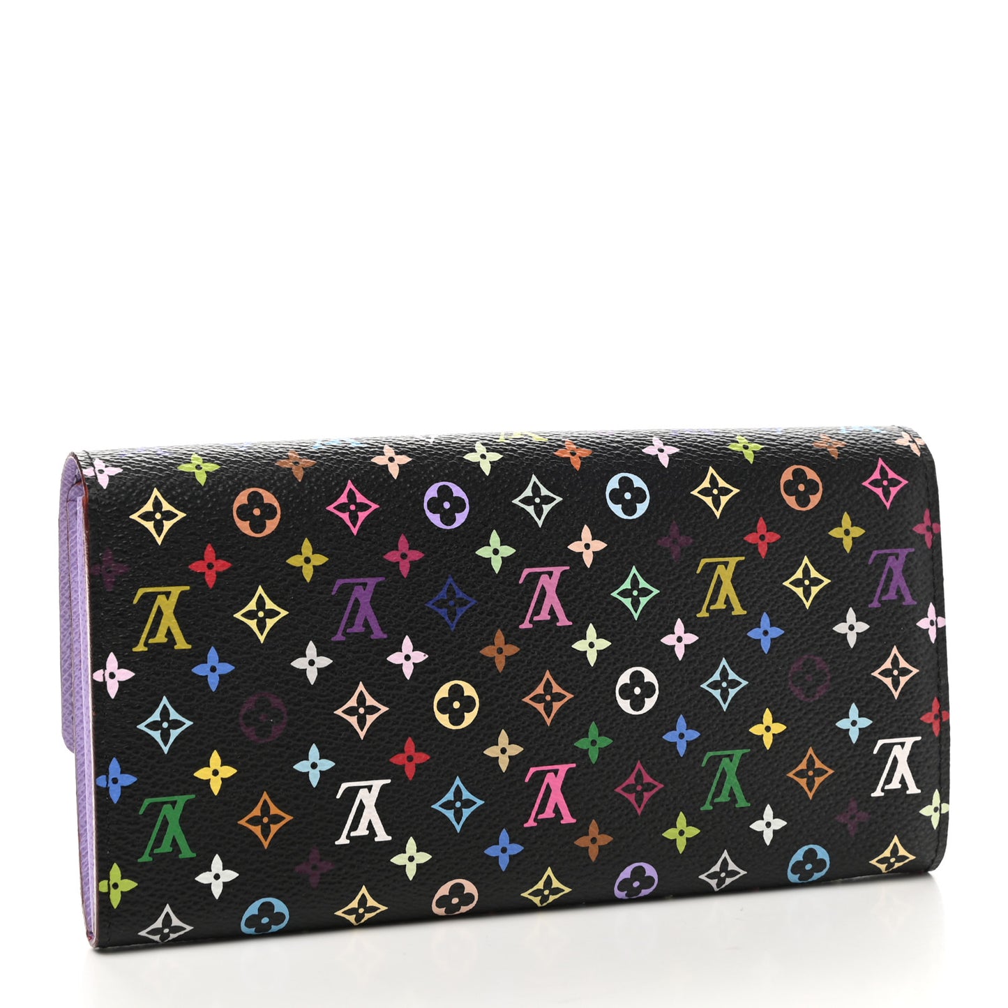 Monogram Multicolor Sarah Wallet Black Violet