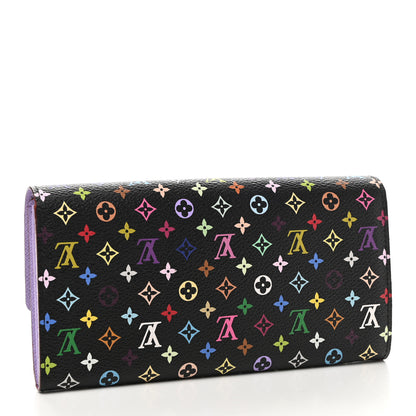 Louis Vuitton Monogram Multicolor Sarah Wallet Black Violet 3 of 8