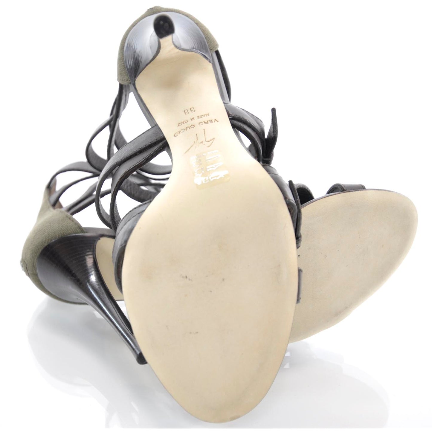 GIUSEPPEZANOTTILeatherCanvasStrappyBuckleHeels38