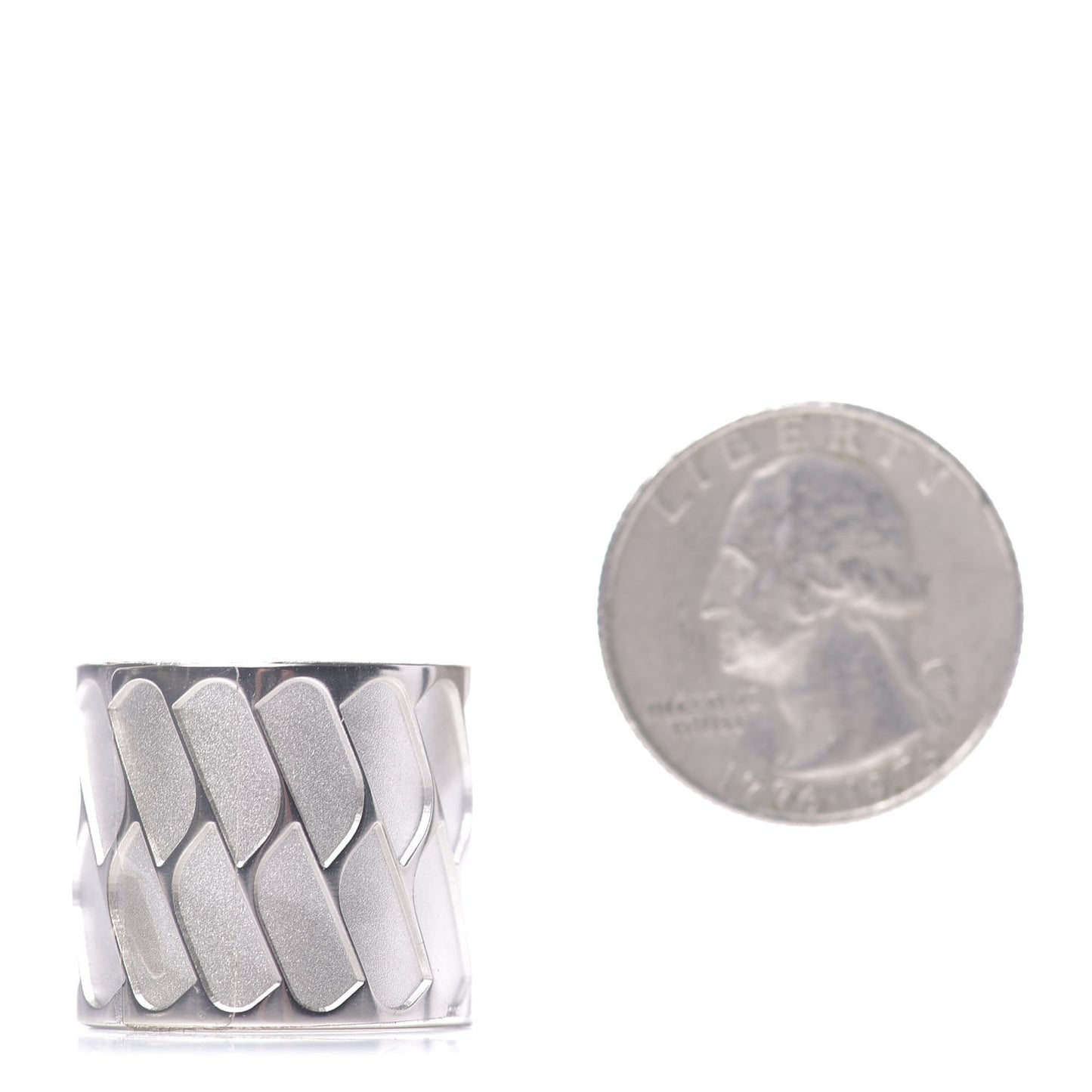 Palladium Embellished Scarf Ring