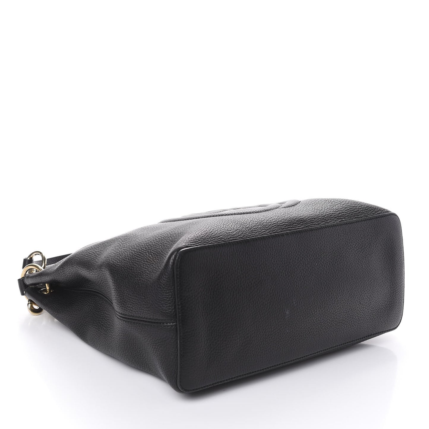 Pebbled Calfskin Large Soho Hobo Black
