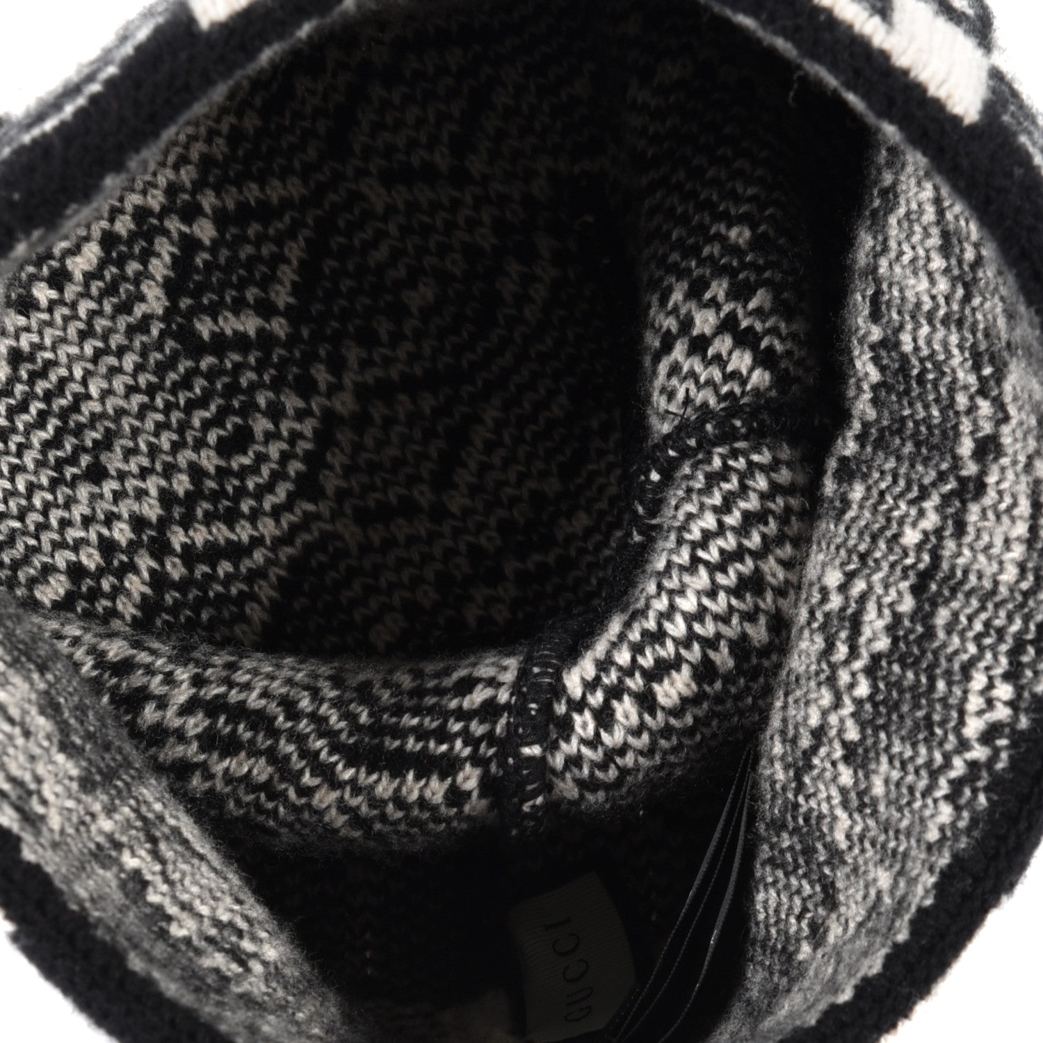 Gucci Wool Appside Beanie L Black Ivory 3 of 4