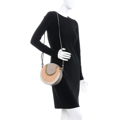 Chloe Smooth Calfskin Suede Patchwork Studded Small Pixie Bag Motty Grey 2 of 7