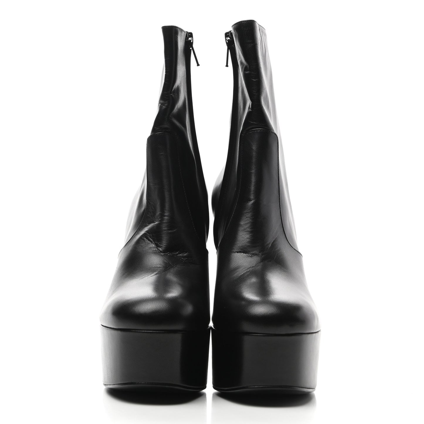 Calfskin Candy Platform 125 Ankle Boots 37 Black