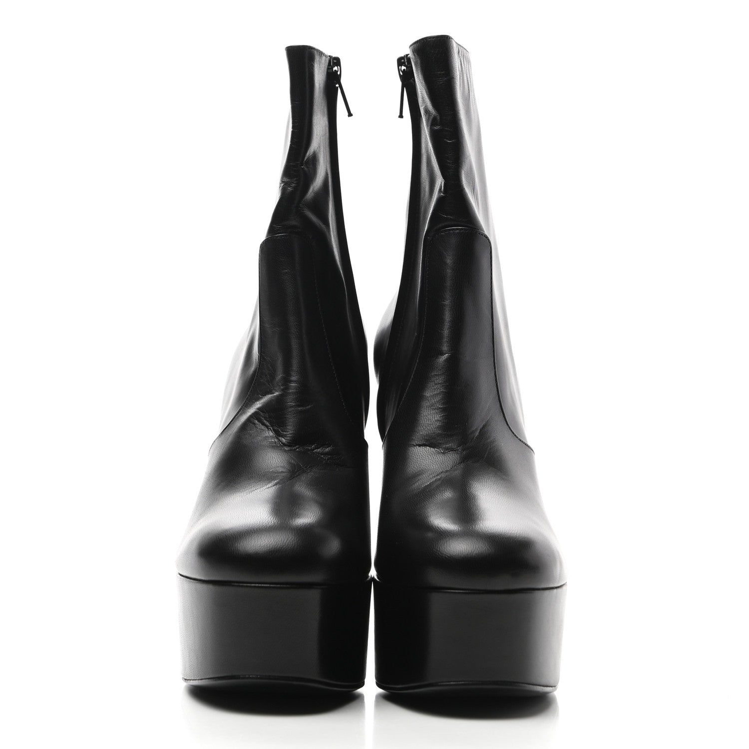 Saint Laurent Calfskin Candy Platform 125 Ankle Boots 37 Black 2 of 9