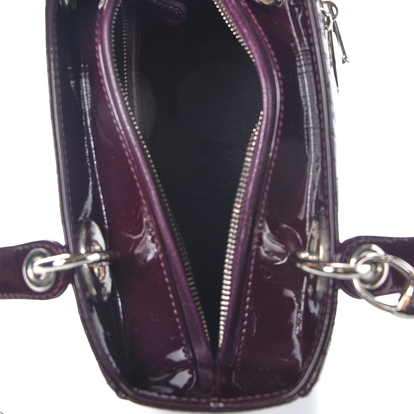 Patent Cannage Medium Lady Dior Purple