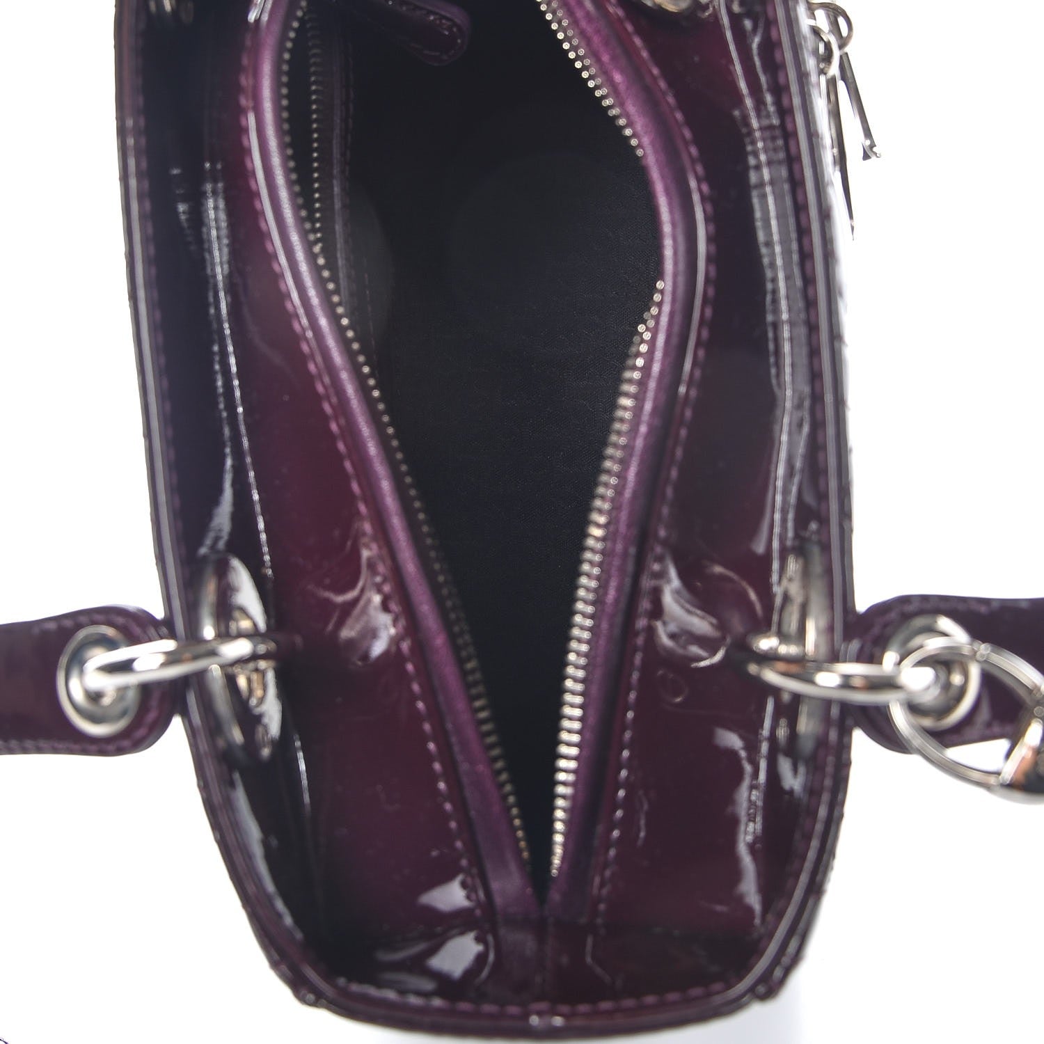 Christian Dior Patent Cannage Medium Lady Dior Purple 5 of 7