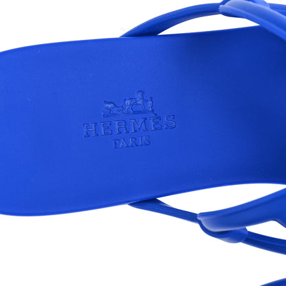 Hermes Rubber Womens Egerie Sandals 38 Bleu Outremer 8 of 10