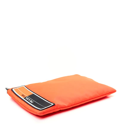 Prada Tessuto Nylon Medium Pouch Orange 4 of 6