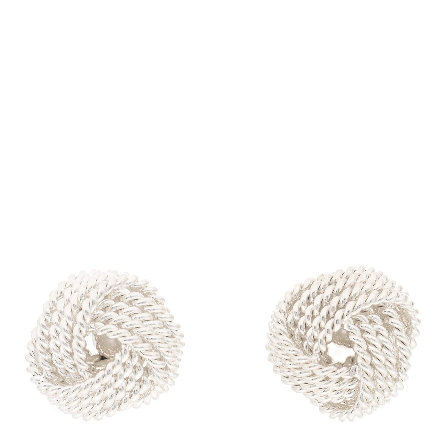 Tiffany Sterling Silver Twist Knot Earrings 1 of 4