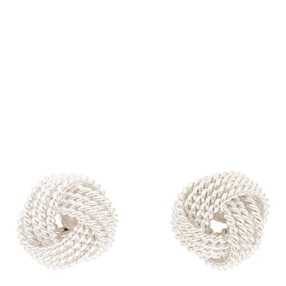 Tiffany Sterling Silver Twist Knot Earrings 1 of 4