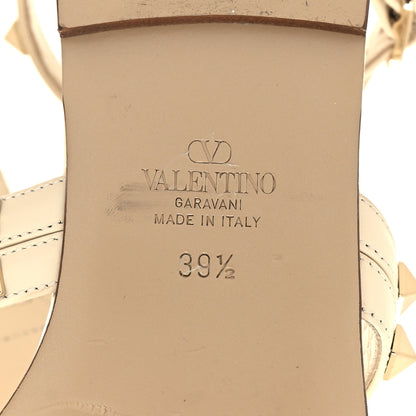Valentino Garavani Calfskin Rockstud Ankle Wrap Flat Thong Sandals 39.5 Light Ivory 7 of 8