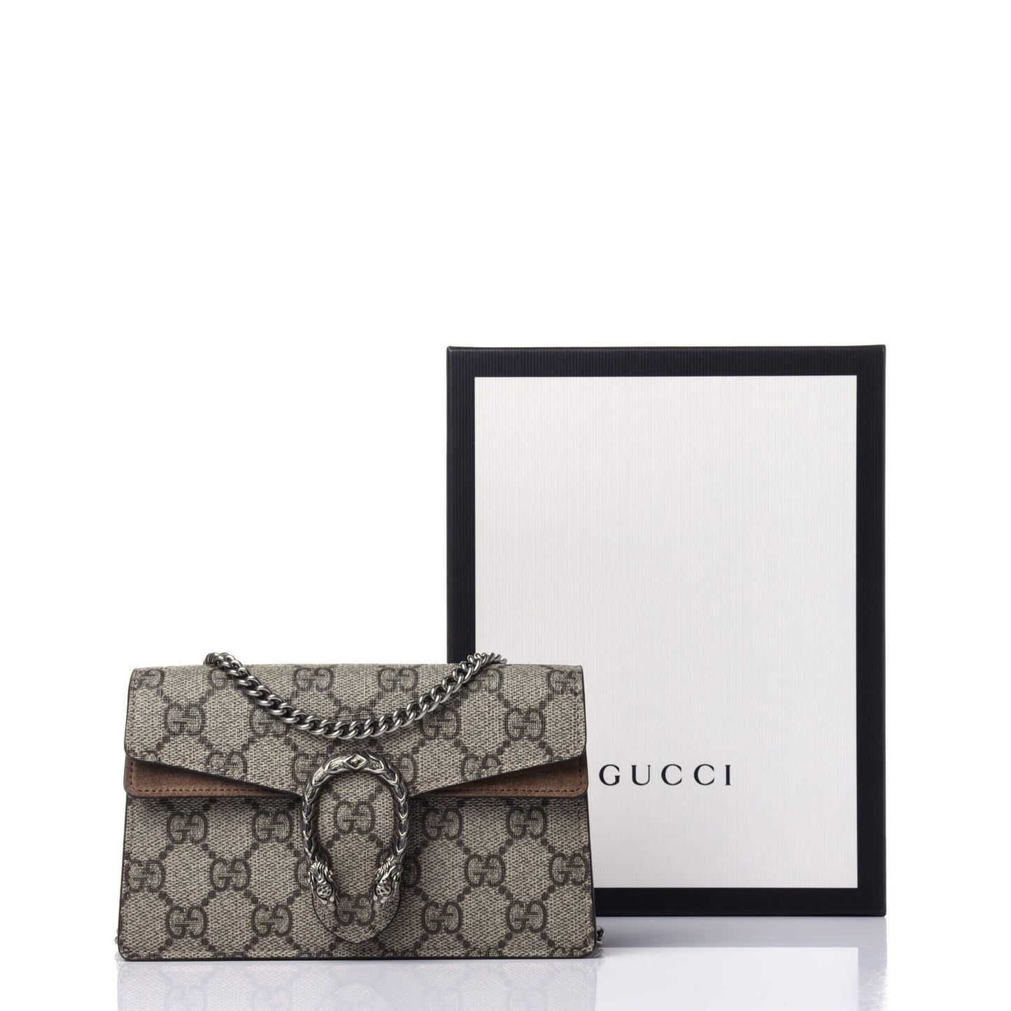 GG Supreme Monogram Super Mini Dionysus Shoulder Bag Taupe