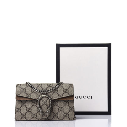 Gucci GG Supreme Monogram Super Mini Dionysus Shoulder Bag Taupe 10 of 10