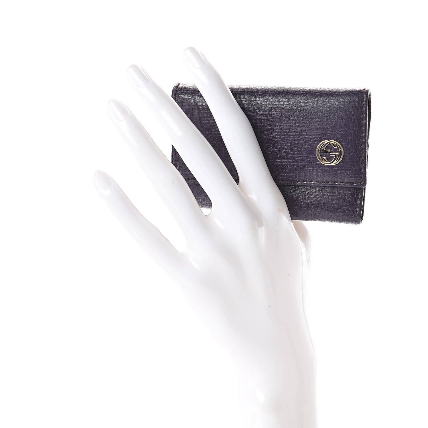 Gucci Calfskin Interlocking G 6 Key Holder Purple 2 of 7