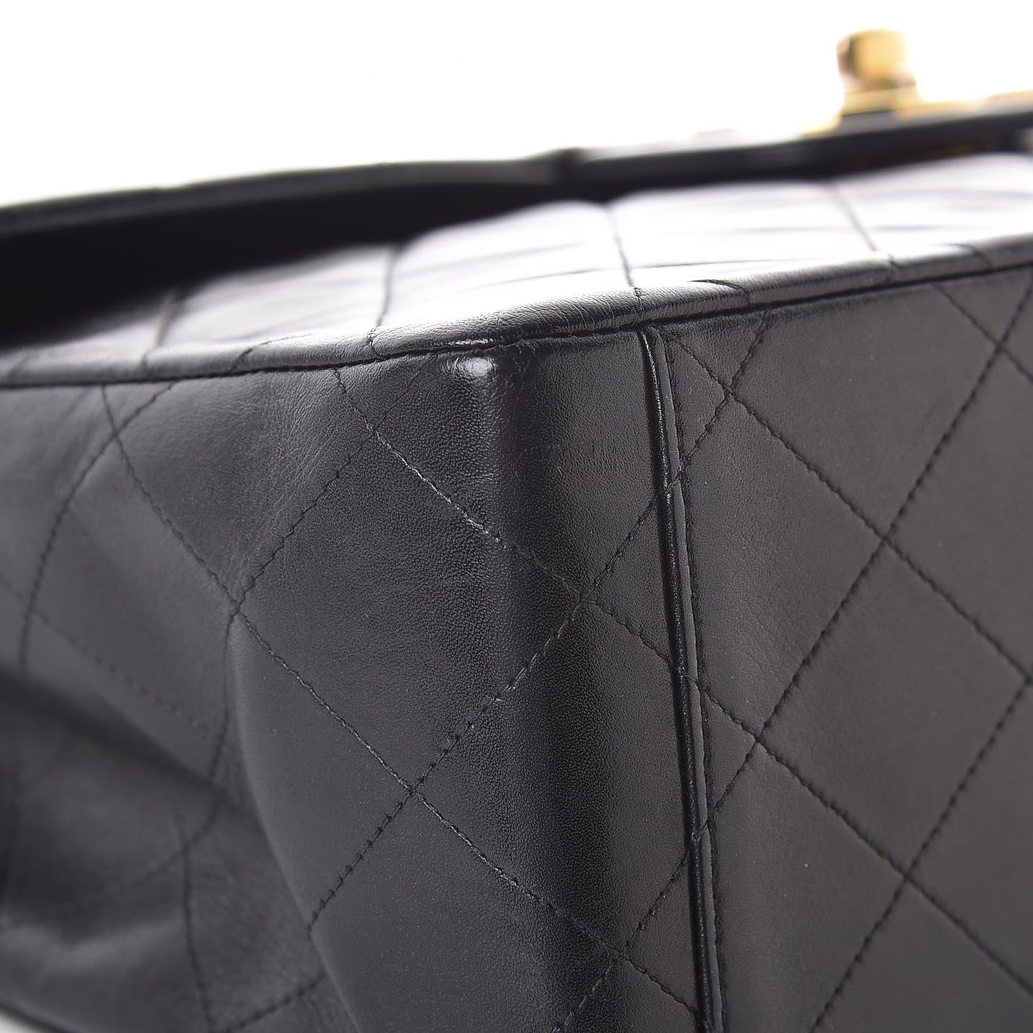 Chanel Lambskin Quilted XL Jumbo Single Flap Black 11 of 14