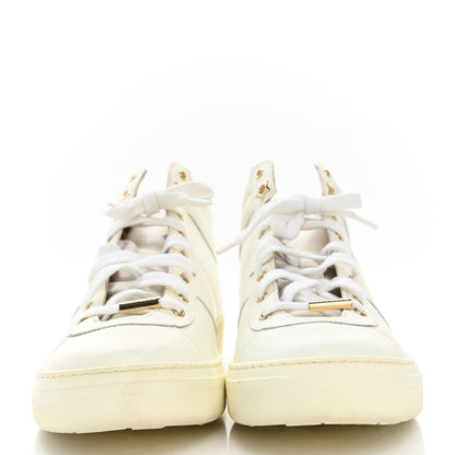 Jimmy Choo Calfskin Bells Lace Up Sneakers 40 White Natural 2 of 8