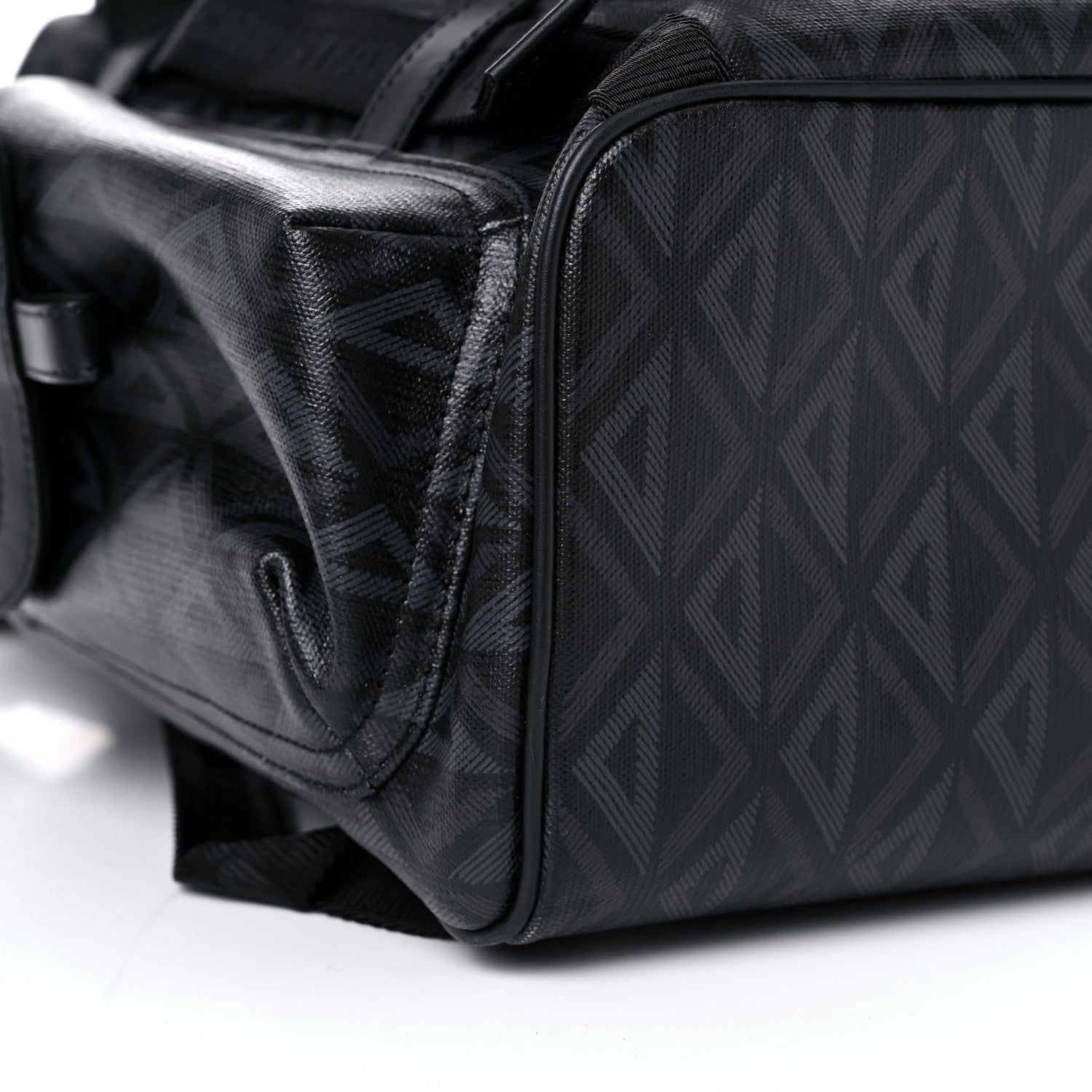 Christian Dior Canvas CD Diamond Hit The Road Backpack Black 7 of 10