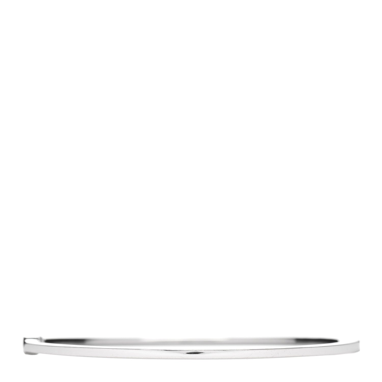 Tiffany 18K White Gold Diamond Metro Bangle Bracelet 3 of 4