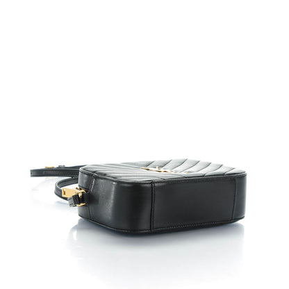 Saint Laurent Lambskin Chevron Small Classic Monogram Camera Bag Nero Black 4 of 7