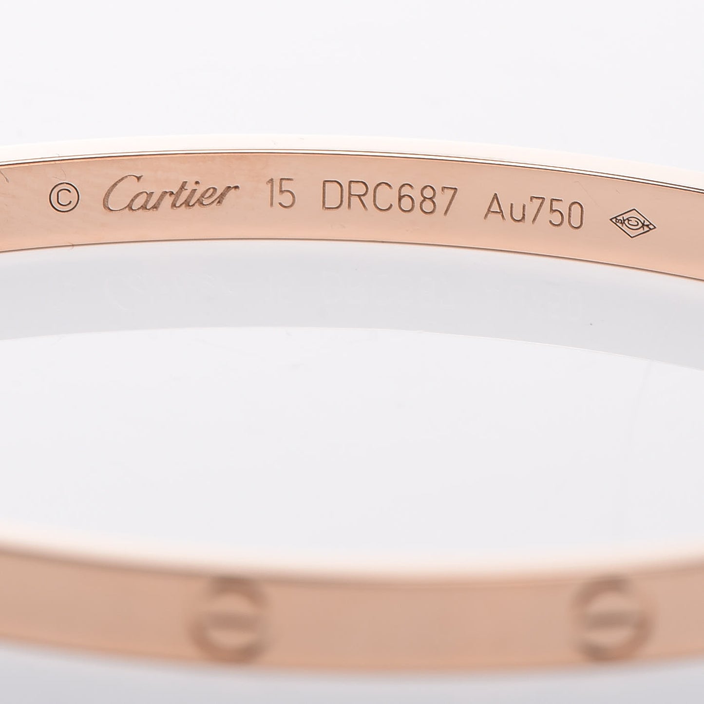 18K Pink Gold Small LOVE Bracelet 15