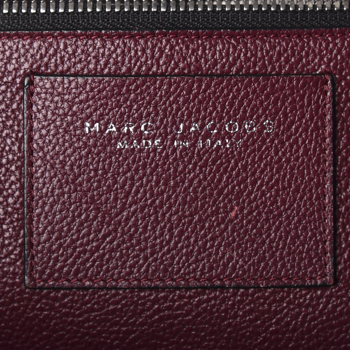 Textured Calfskin Medium Incognito Satchel Burgundy