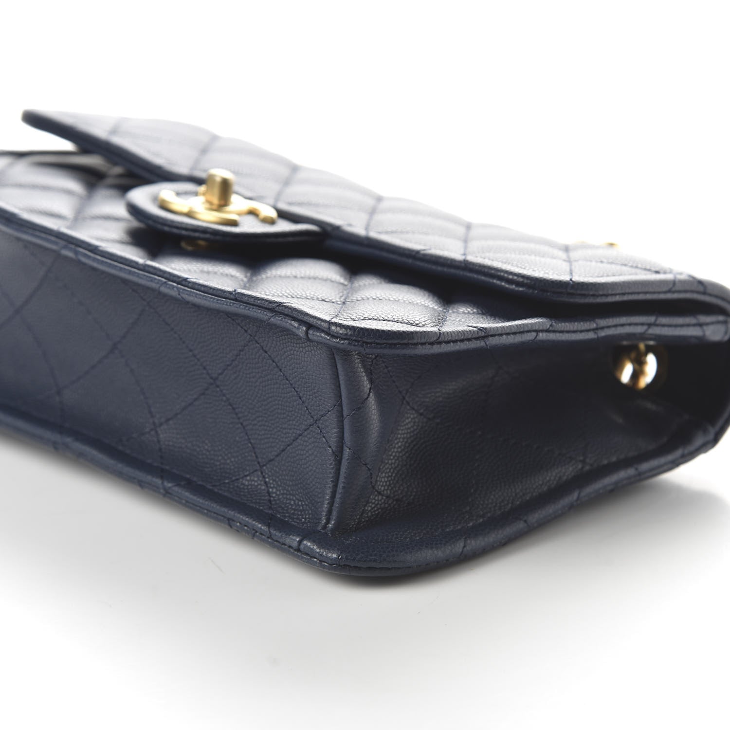 Chanel Caviar Quilted Medium Sweet Classic Flap Navy Blue 7 of 10