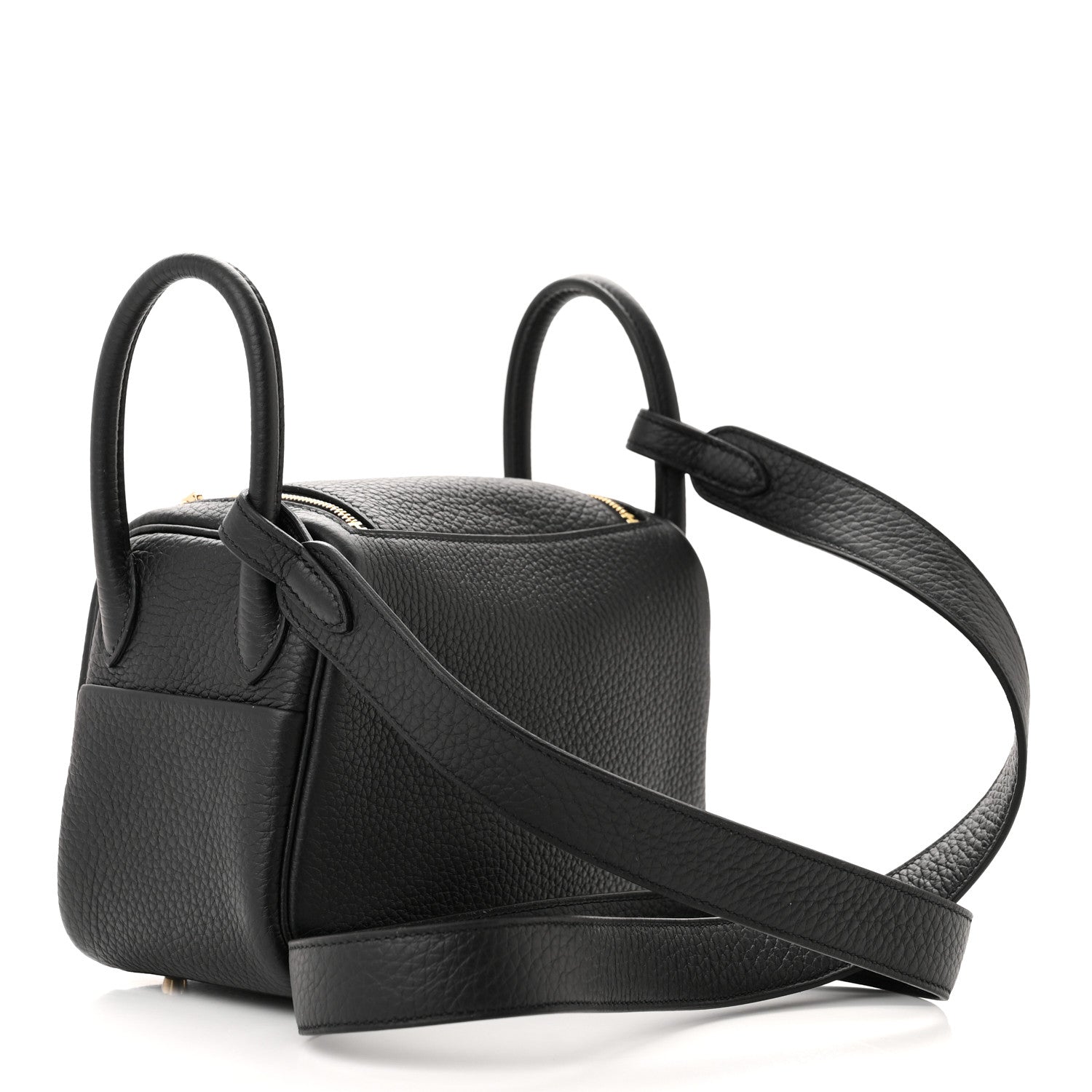 Hermes Taurillon Clemence Mini Lindy 20 Black 3 of 11