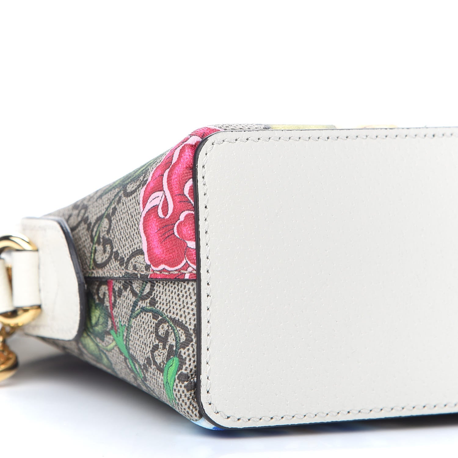 Gucci GG Supreme Monogram Flora Web GG Small Ophidia Dome Shoulder Bag White 8 of 9